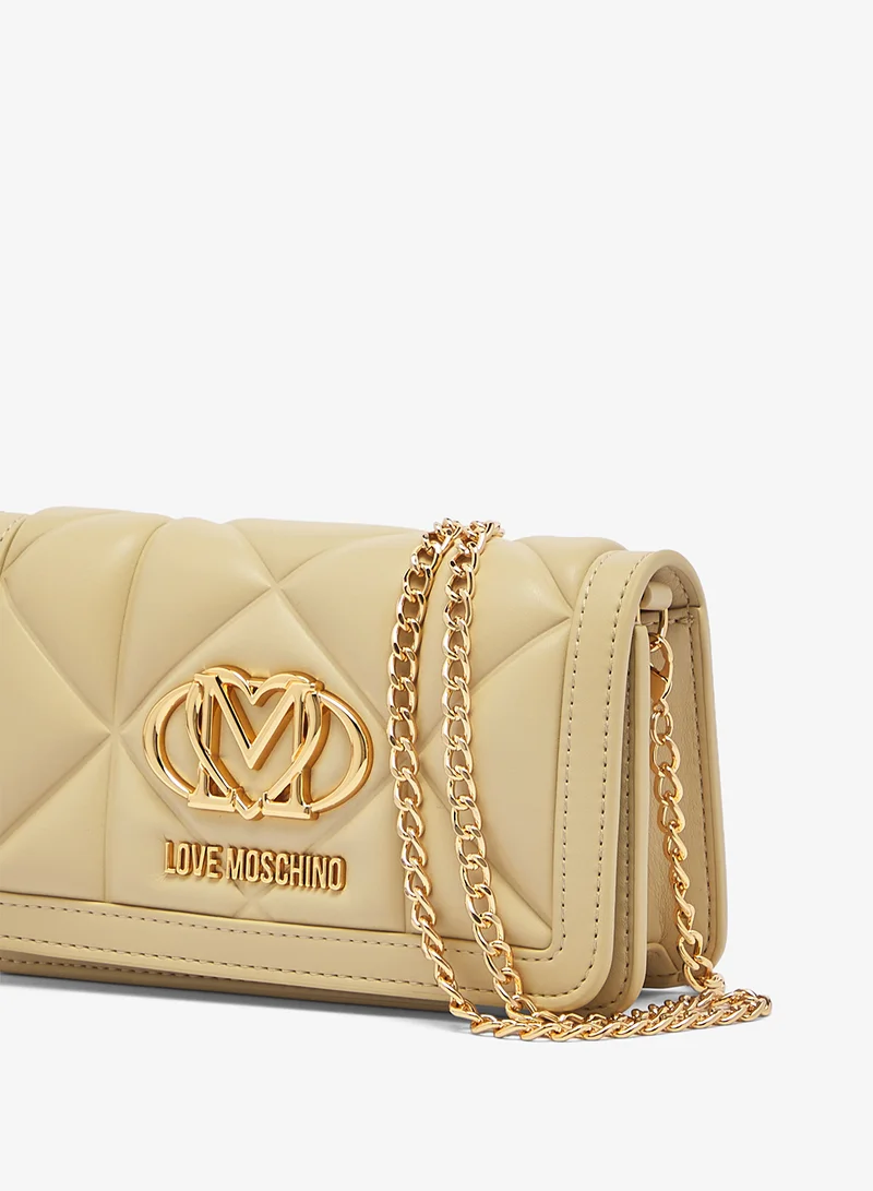 Love Moschino  Embossed Q PU Crossbody Bag for Women | Best Price UAE